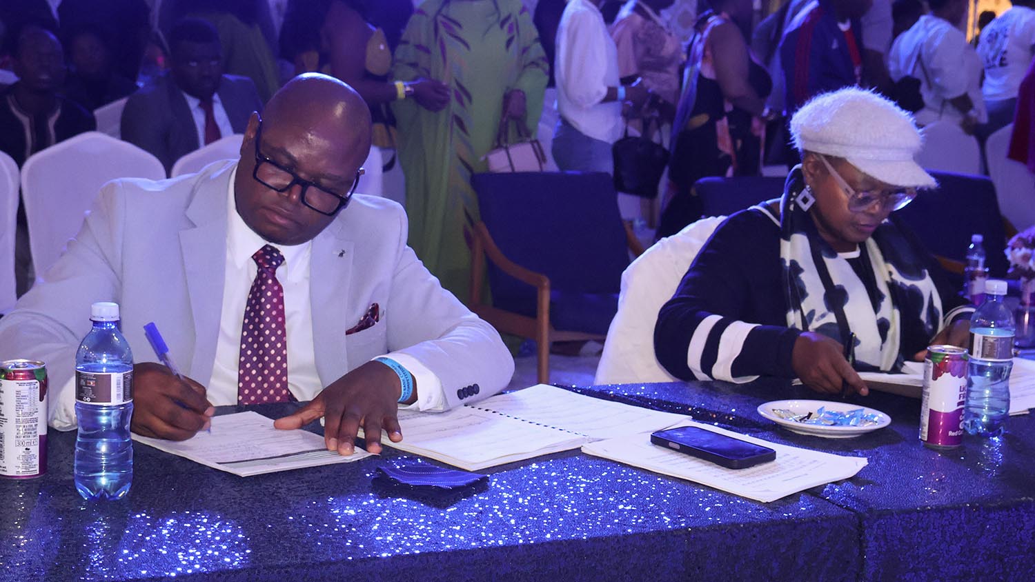Some of the adjudicators of the day Khulekani Magongo and Zoliswa Twani. 